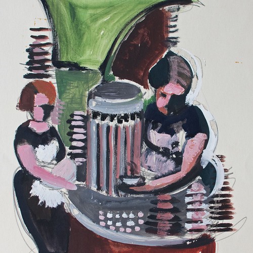 Kaffeehaus szene aquarell - kaffeehaus,