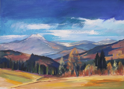 Gouachemalerei herbst - gouachemalerei, im