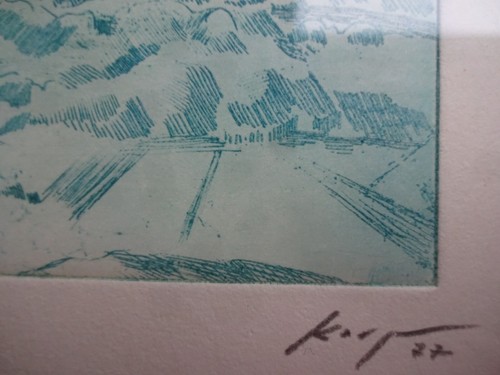 Monotype radierung von 1977 - monotype,,