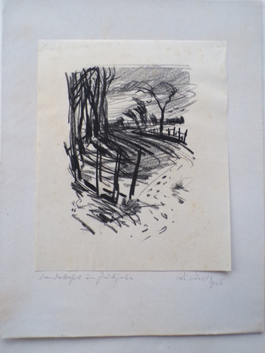 Kohlezeichnung landschaft im - kohlezeichnung:,