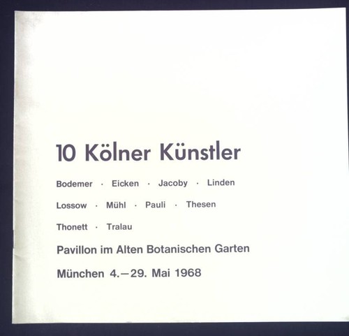 Kölner künstler bodemer - 10, künstler.